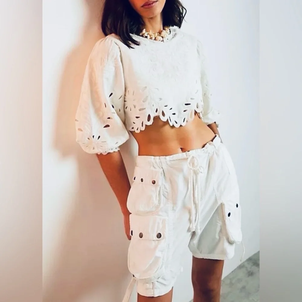 ⚡️NWOT Free People Moon Bay Parachute Cargo Shorts - Picture 6 of 16